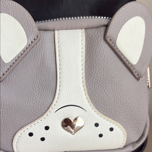 Betsey Johnson French Bulldog Frenchie Boston Terrier Dog Face Mini Backpack - Picture 10 of 10